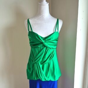 Nanette Lepore Kelly Green Silk Top Size 6